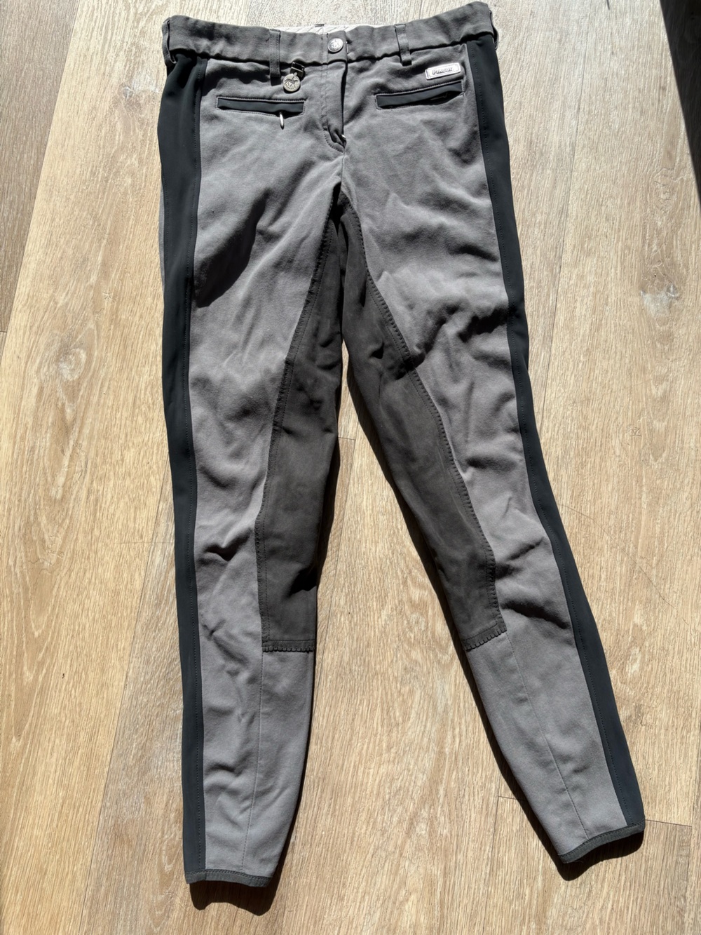 Pikeur Full Seat Riding Breeches Gray/Black Women’s Size EU 38